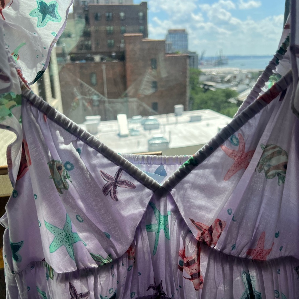 Hill House Lavender Mini Dress with Sea Motifs - Picture 4 of 5